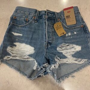 Levi's 501 high rise jean shorts
